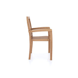 4 Henley Teak Hardwood Stacking Chairs