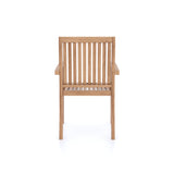 4 Henley Teak Hardwood Stacking Chairs