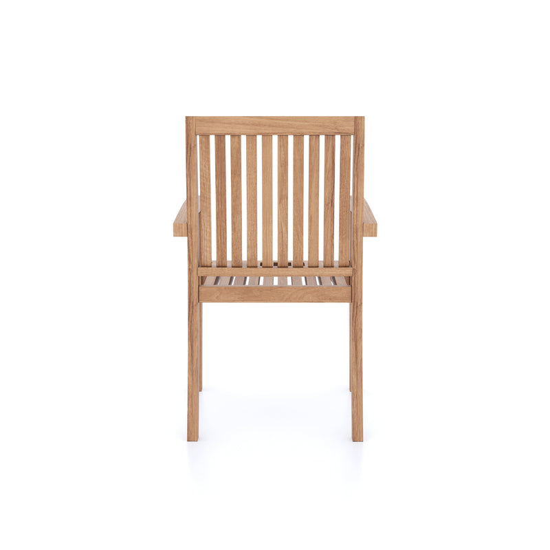 4 x Henley Teak Stacking Chairs with Cushions.