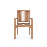 4 x Henley Teak Hardwood Stacking chairs
