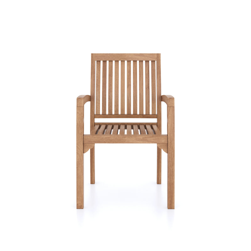 4 x Henley Teak Hardwood Stacking chairs