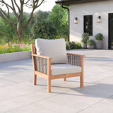 Portofino Chair – Teak Rope Outdoor Lounge Chair