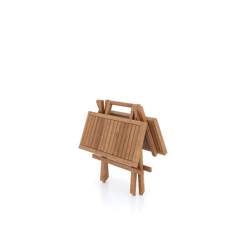Teak Mini Folding Picnic Table 50cm x 50cm x 50cm