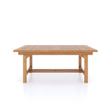 Teak Garden Furniture Rectangle 180-240cm Extending Table 4cm Top (8 Henley Stacking Chairs) Cushions included.
