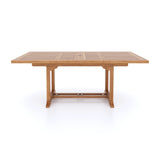 Giant Teak Set 200cm to 300cm Rectangle Extending Table with 12 Henley Stacking Chairs
