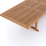 Teak Garden Furniture 2-3m Rectangle Extending Table, 4cm Top.