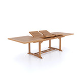 Teak Garden Furniture 2-3m Rectangle Extending Table, 4cm Top.