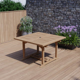 Teak Garden Furniture 120cm-170cm Square to Rectangle Extending Table