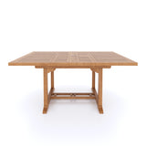 Teak Garden Furniture 120-170cm Square to Rectangle Extending Table 4cm Top.