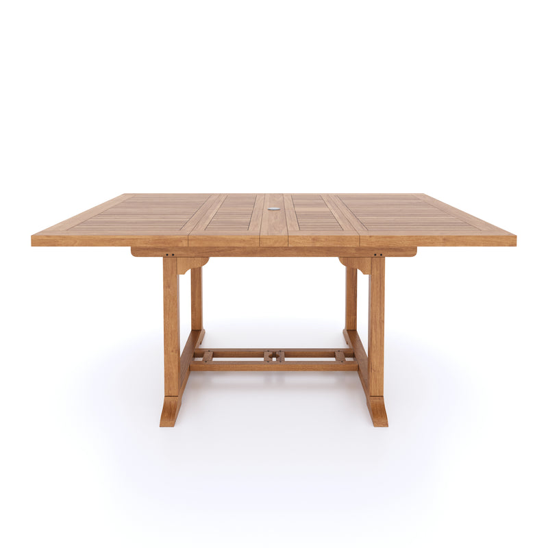 Teak Garden Furniture 120cm-170cm Square to Rectangle Extending Table