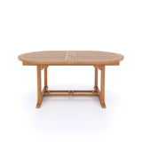 Teak Garden Furniture Oval 180-240cm Extending Table, 4cm Top.