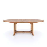 Teak Garden Furniture Oval 180-240cm Extending Table, 4cm Top.