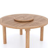 Teak Garden Furniture Set 150cm Maximus Round Table Table, 4cm Top (6 San Francisco Chairs) Cushions included.