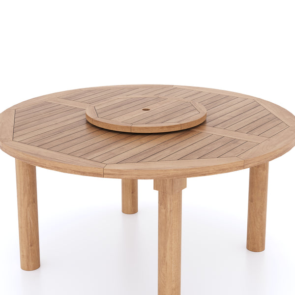 150cm Round Maximus Teak Table with 4cm Table Top
