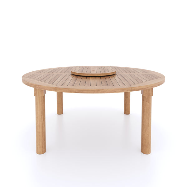 180cm Round Maximus Teak Table 4cm Top