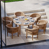 Luxor 150cm Maximus Round Table Table, 4cm Top (6 San Francisco Chairs) Cushions included.