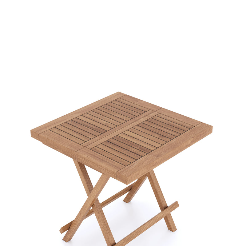 Teak Hampton Folding Picnic Set (2 Chairs, 1 Table)