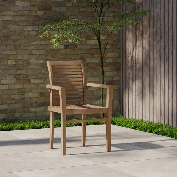 Teak Garden Oxford Stacking Chair (Priced For 1)