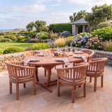 Teak Set 2m Sunshine table 4cm Top (with 6 San Francisco Chairs) Cushions included- Premium Outdoor Dining Collection - UK and Ireland garden setting - image 1