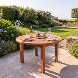 120cm Round Maximus Teak Table - Durable, Premium Round Table - UK and Ireland garden setting - image 3