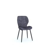 180cm Rectangle Solid Wood Table with Ornate White Legs and 6 Grey Velvet Chairs