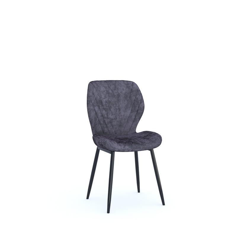 180cm Rectangle Solid Wood Table with Ornate White Legs and 6 Grey Velvet Chairs