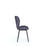 180cm Rectangle Solid Wood Table with Ornate White Legs and 6 Grey Velvet Chairs
