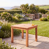 Teak Fixed Square Table 90cm - Contemporary Teak Garden Table - UK and Ireland garden setting - image 1