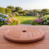 Teak Lazy Susan 80cm - Extra-Large Teak Rotating Centrepiece for Outdoor Dining - UK and Ireland garden setting - image 1