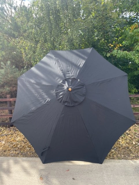 Premium 2.7m Solid Wood Parasol 45mm Pole (Black)
