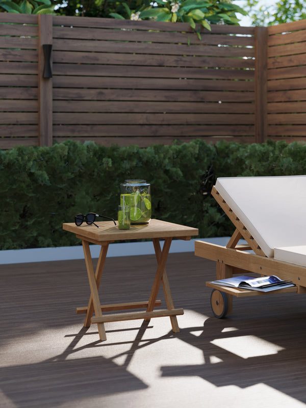 Teak Mini Folding Picnic Table 50cm x 50cm x 50cm